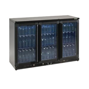 Gamko Bottle Cooler – Triple Hinged Door 315 Ltr Black