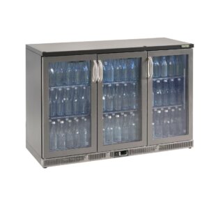 Gamko Bottle Cooler – Triple Hinged Door 315 Ltr Stainless Steel