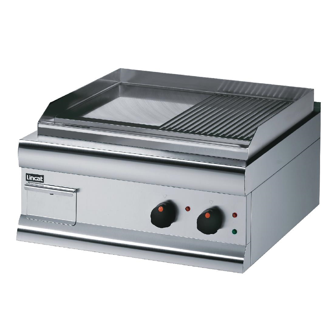 Lincat Silverlink 600 Half Ribbed Dual zone Electric Griddle GS6/TR 1 Lincat Silverlink 600 Half Ribbed Dual zone Electric Griddle GS6/TR