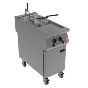 Falcon F900 Twin Pan, Twin Basket Electric Fryer on Castors E9342F