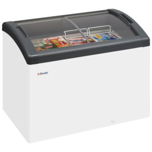 Sliding Curved Glass Lid Chest Freezer