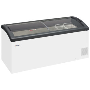 Sliding Curved Glass Lid Chest Freezer