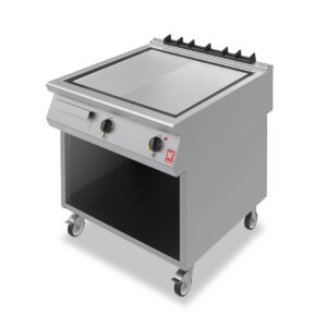 Falcon F900 800mm Half-Ribbed Steel Griddle on Mobile Stand E9581R