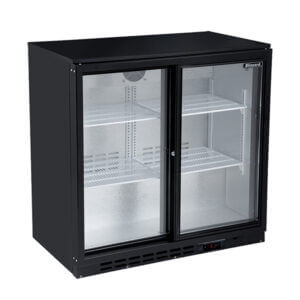Double Sliding Door Bar Bottle Cooler (202 Bottles