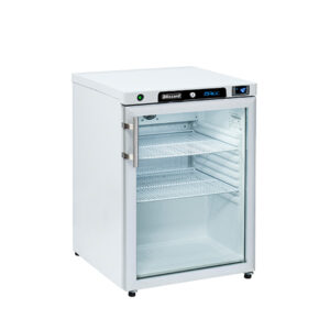 Glass Door White Under Counter Refrigerator 170L