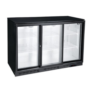 Triple Sliding Door Low Height Bar Bottle Cooler